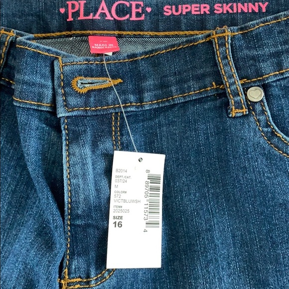 NWT Girls Size 16 Super Skinny Jeans - Picture 2 of 4